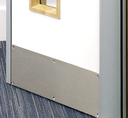 door kick protection push plates edge